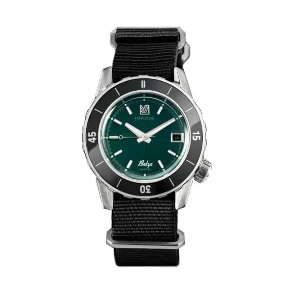 March LA.B Montre Belza Automatique Forest - Nato Noir
