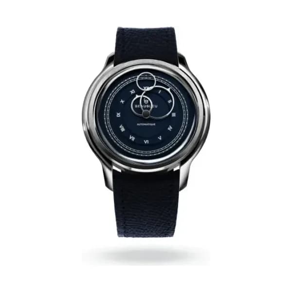 Beaubleu Montre Beaubleu la Pièce n°1 Bleu Empire Bracelet cuir Bleu Grainé