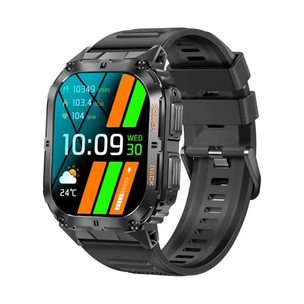 Smarty Montre Connectée Smarty Collection Compass Amoled en Silicone Noir