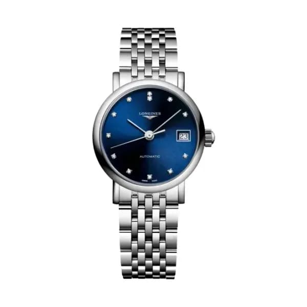 Longines Montre Longines elegant collection 25.50 mm Automatique Cadran Bleu soleillé Bracelet Acier
