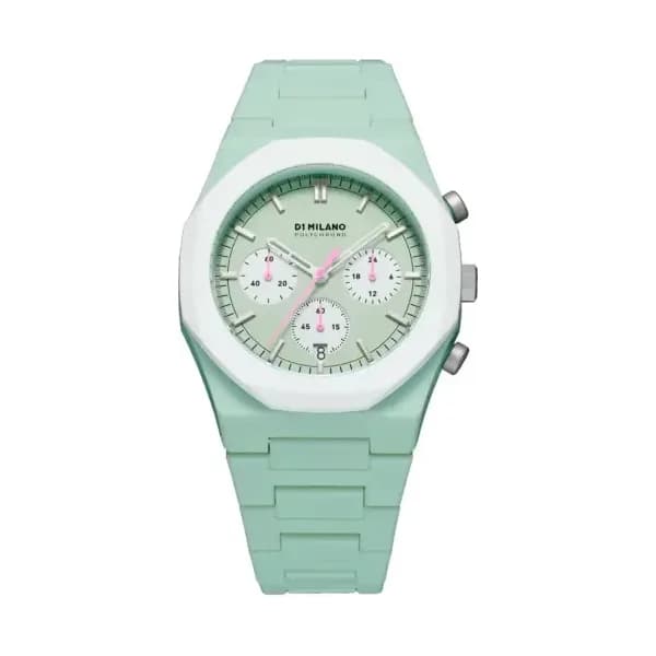D1 Milano Montre Polychrono 40.5mm Green Blast PHBJ02