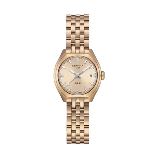 Certina Montre Certina DS-2 Lady Cadran Champagne Bracelet Acier inoxydable PVD