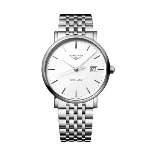 Longines Montre Longines elegant collection 39 mm Automatique Cadran Blanc mat Bracelet Acier