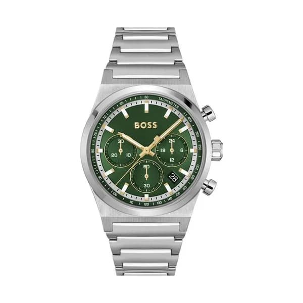 Hugo Boss Montre Boss Collection Candor Chrono en Acier Argenté