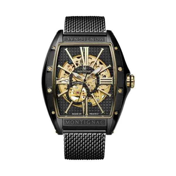 Montignac Montre Automatique Montignac en Acier et PVD Noir