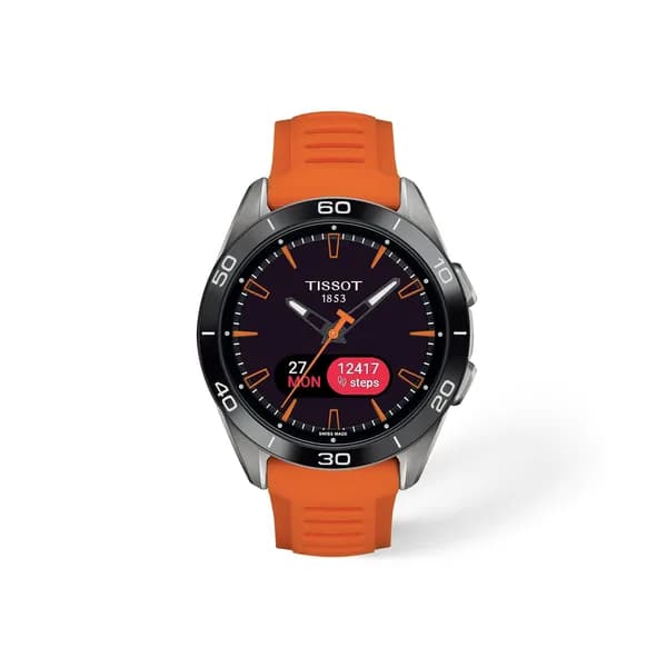 Tissot Montre Tissot T-Touch Connect Sport Solar Titane bracelet silicone orange 43 mm