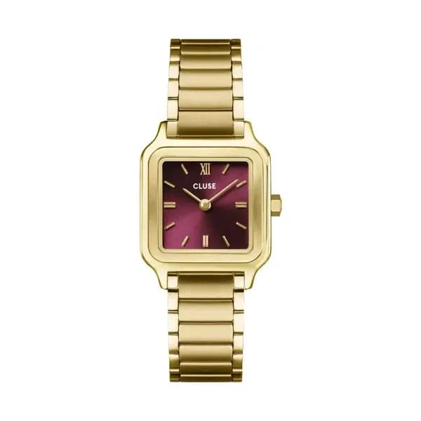 Cluse Gracieuse Petite Watch Steel, Dark Cherry, Gold Colour