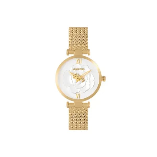 Louis Pion Montre quartz Femme Flore Blanc