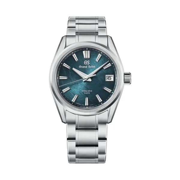 Grand Seiko Montre Grand Seiko Evolution 9 Spring Drive "Atera Valley" Titane cadran bleu bracelet titane 40 mm