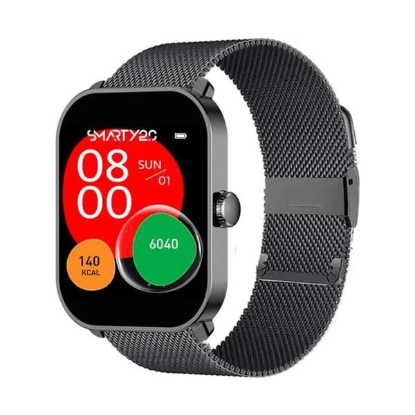 Smarty Montre Connectée Smarty Collection Super Amoled en Acier et PVD Noir
