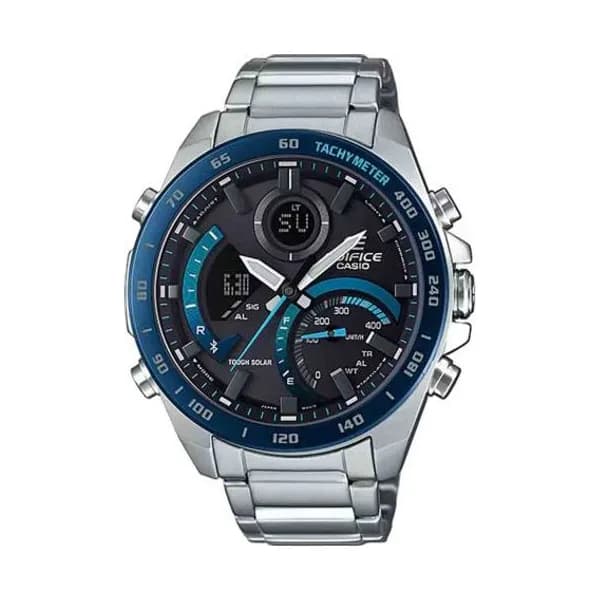 Casio Edifice Montre Casio Edifice - Série ECB-900 - Argent & Bleu - ECB-900DB-1B