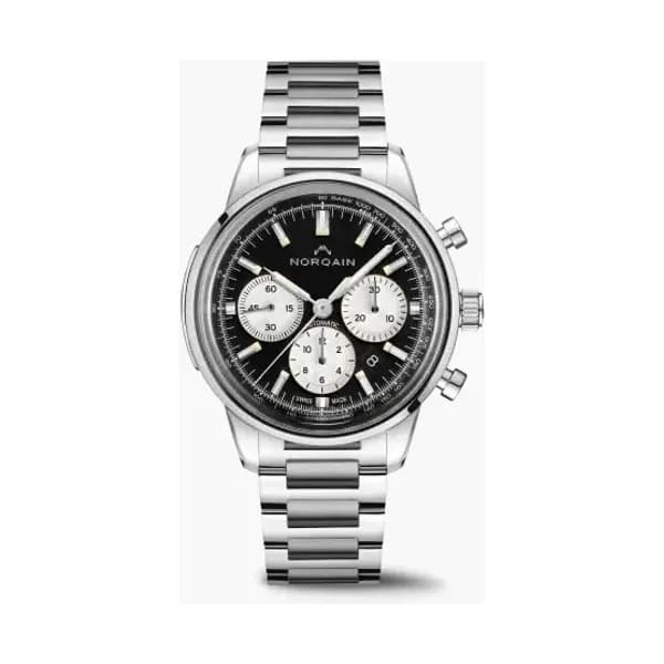 NORQAIN Montre Norqain Freedom 60 Chrono 40mm Bracelet Métal Cadran Noir