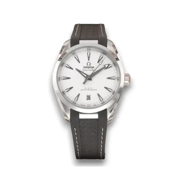 Omega Seamaster 38 mm, acier sur bracelet caoutchouc
