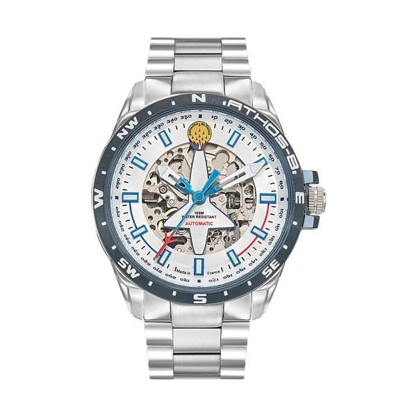 Patrouille de France Montre Automatique Patrouille de France Collection Athos 8 en Acier Argenté