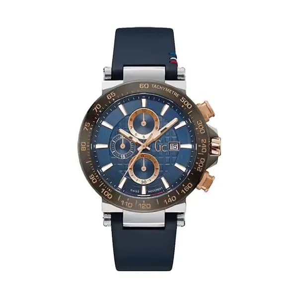 Gc Montre Homme GC en Cuir Bleu Etanche