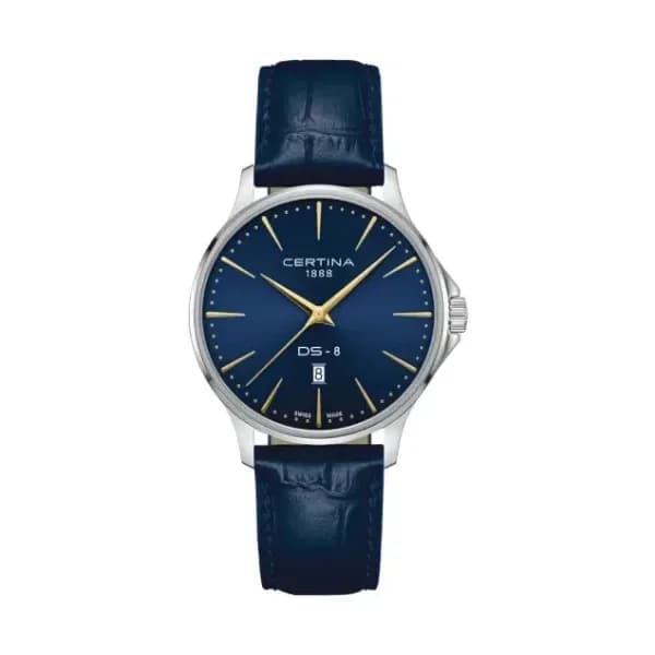 Certina Montre Certina DS-8 Gent 40mm Cadran Bleu Bracelet Cuir