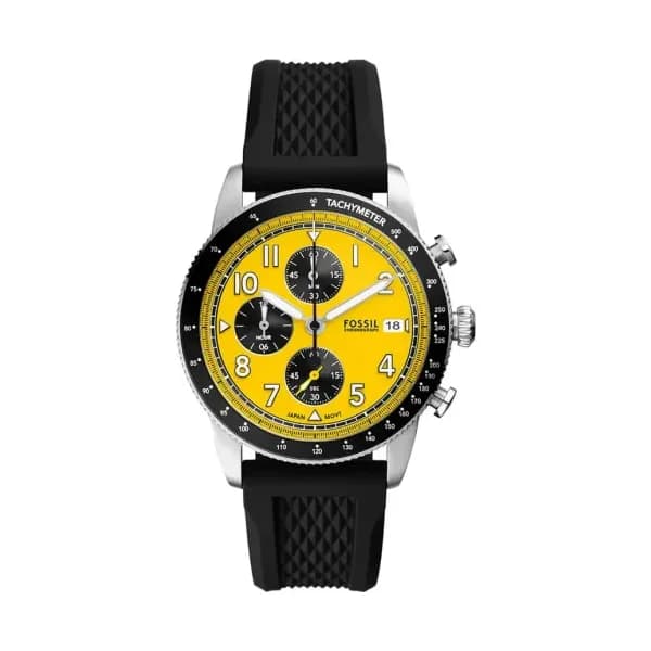 Fossil Montre quartz Homme Sport tourer Jaune