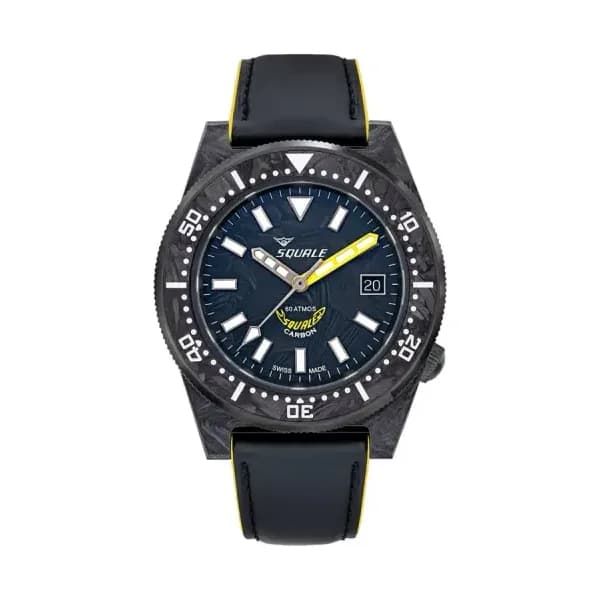Squale Montre T-183 Forged Carbon Yellow T183AFCY.RLY