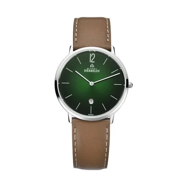 Michel Herbelin Montre Herbelin en Cuir Marron