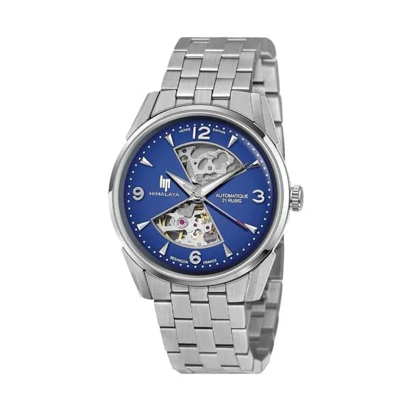 Lip Montre Lip Himalaya Sablier automatique cadran bleu bracelet acier 40 mm