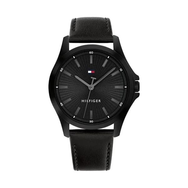 Tommy Hilfiger Montre Tommy Hilfiger Collection Bruce en Cuir Noir