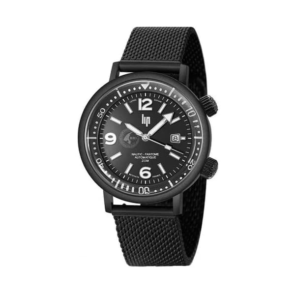 Lip Montre Automatique Lip Collection Nautic Fantome en Acier et PVD Noir