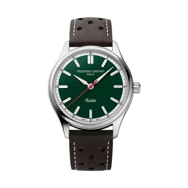Frédérique Constant Montre Frederique Constant Classics Vintage Rally Healey Automatique Cadran Vert Bracelet Cuir de veau