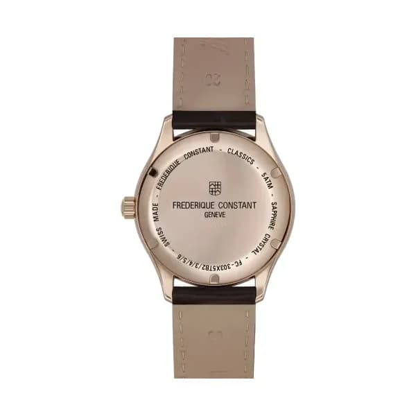 Frédérique Constant Montre Frédérique Constant Classics Index Automatique Cadran Argent Bracelet Cuir - FC-303MC5B4