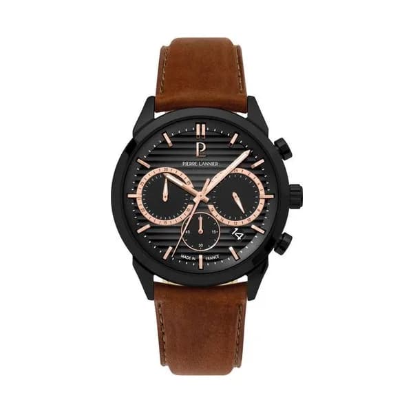 Pierre Lannier Montre Pierre Lannier Collection Monarck en Cuir Marron