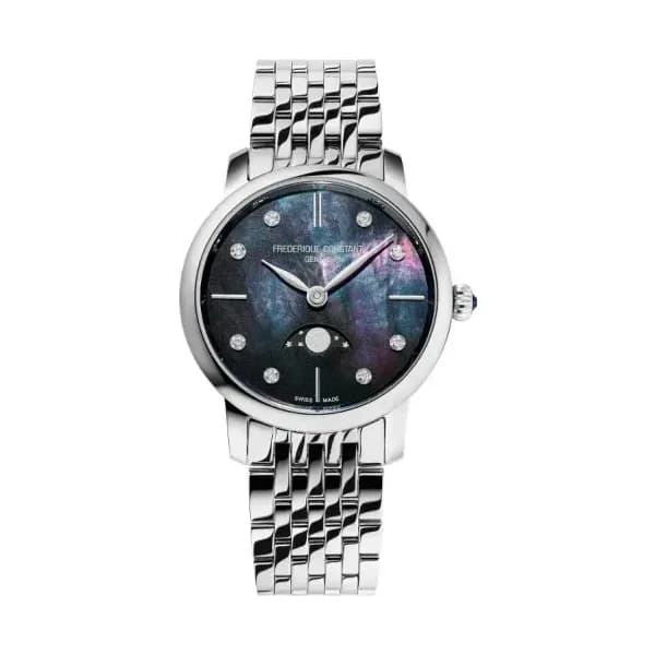 Frédérique Constant Montre Frédérique Constant Slimline Ladies Moonphase Cadran Bracelet - FC-206MPBD1S6B