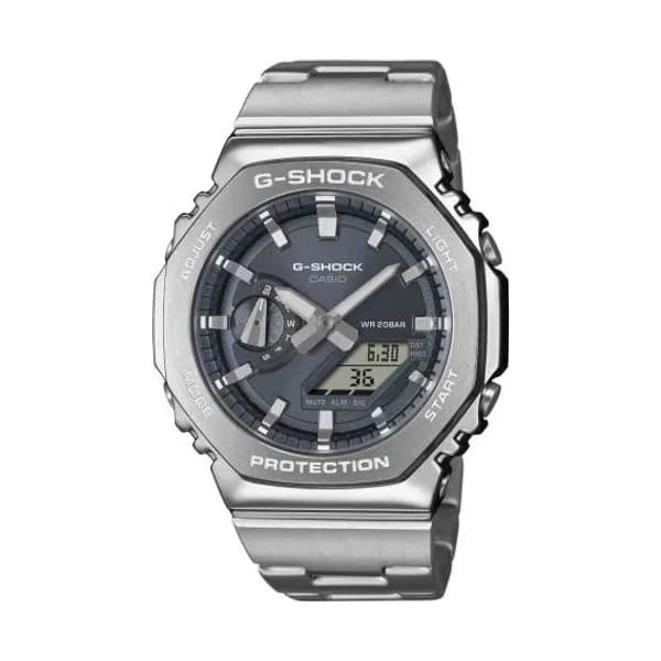 Casio Montre GShock Classic - Série GM- 2110D- Gris foncé 49.3 x 44.4 mm- GM-2110D-8A