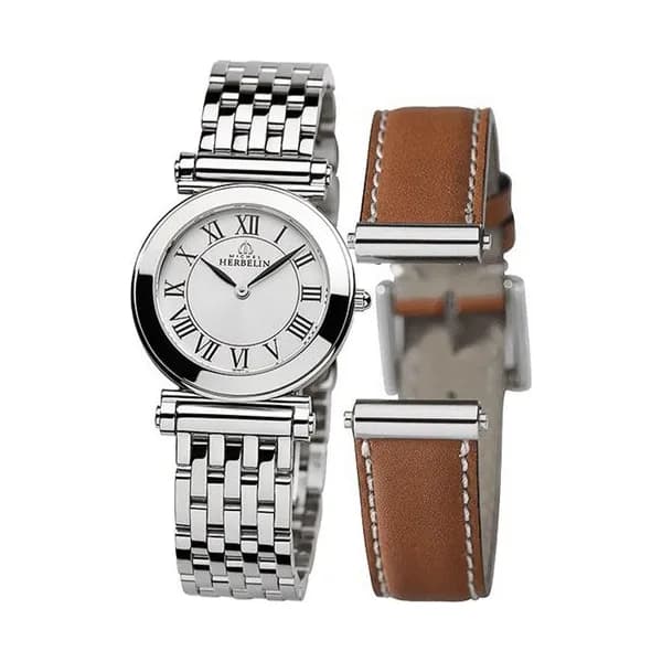 Michel Herbelin Montre Herbelin en Acier Argenté
