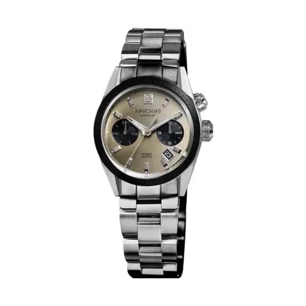 March LA.B Montre MARCH LA.B Agenda Automatique Cadran Magnum Bracelet Acier