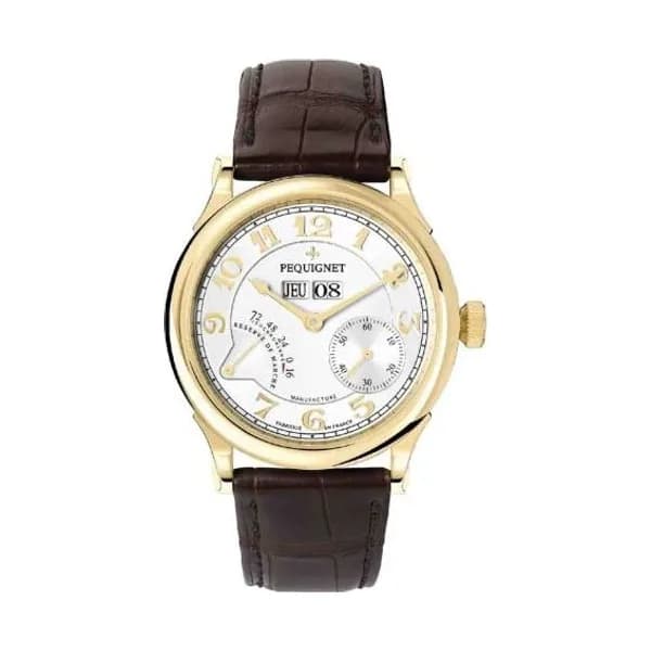 Pequignet Montre Pequignet Royal Paris Or jaune Automatique Cadran Argent - 9001438-AM
