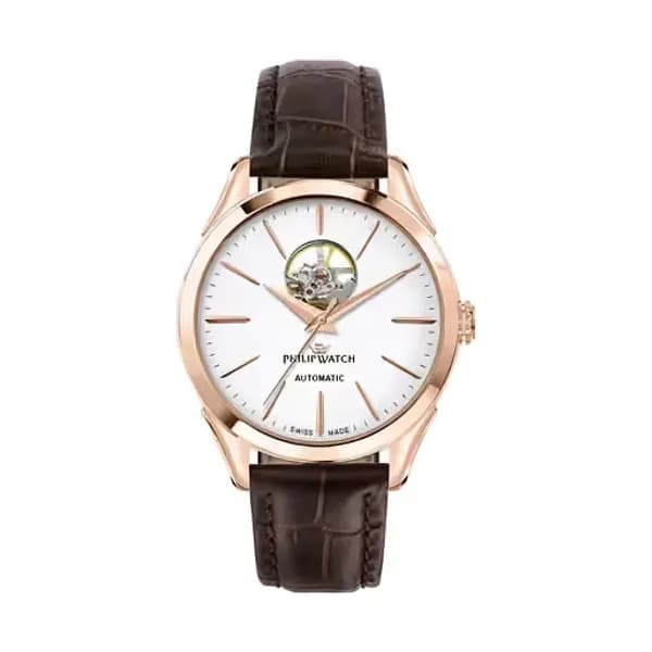 Philip Watch Montre Homme PHILIP WATCH ROMA en Cuir Marron