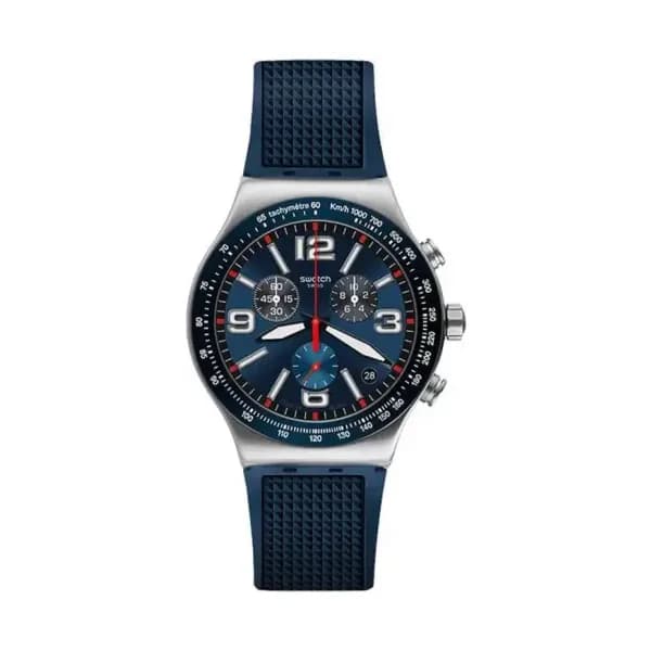 Swatch Montre New Irony Chrono Blue Grid YVS454