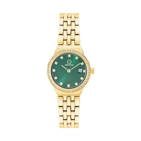 O WATCH Montre 0 O Watch Glittering Vert