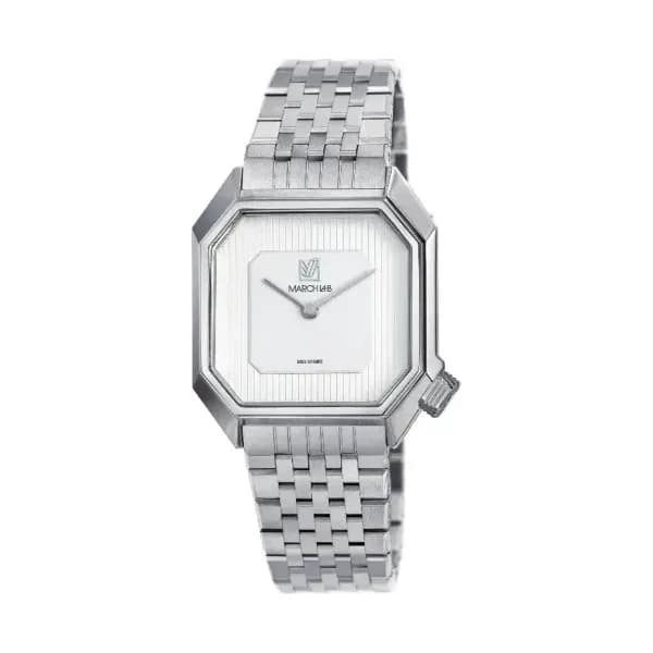 March LA.B Mansart Automatique - White - Acier 7 Maillons