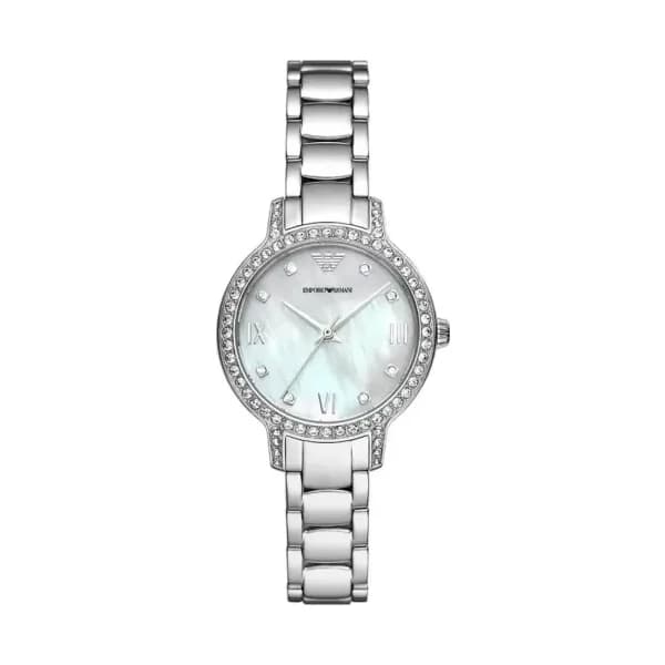 Emporio Armani Montre quartz Femme Emporio Armani Nacre blanche