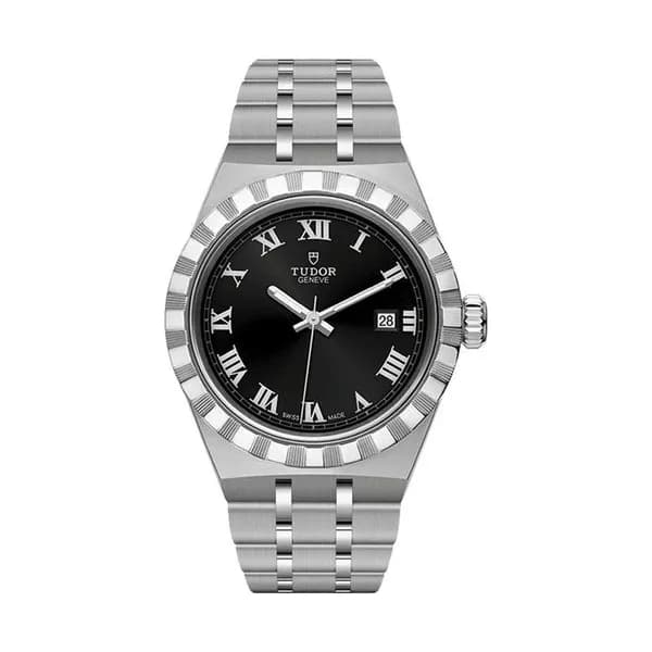 Tudor Montre Tudor Royal automatique cadran noir bracelet acier 28 mm