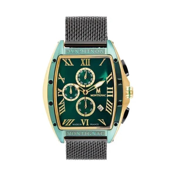Montignac Montre quartz Homme Tonneau Vert