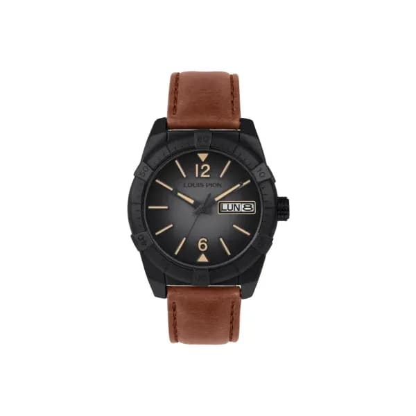 Louis Pion Montre quartz Homme Vasco Noir