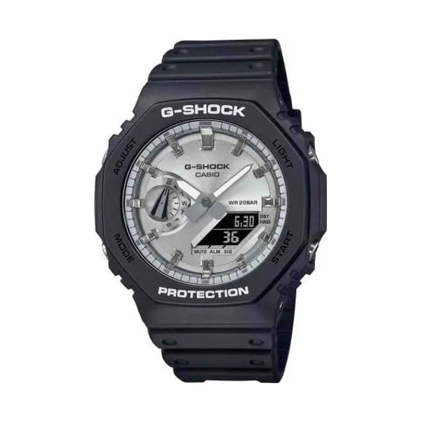 Casio Montre GShock Classic - Série GA-2100 - Gris & Argent 48.5 x 45.4 mm- GA-2100SB-1A