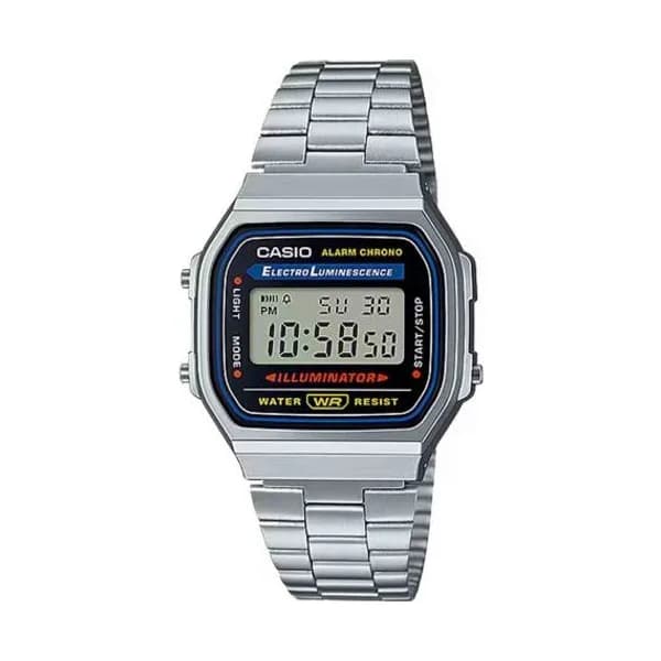 Casio Montre Casio Vintage - Série Iconic - Argent & Noir - A168WA-1