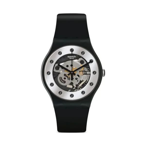 Swatch Montre Swatch Collection Sparkling Circle en Biosource Noir