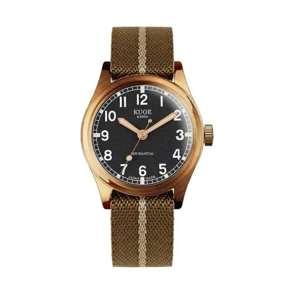 Kuoe Kyoto Montre Old Smith 90-002 Bronze Case Black Dial No-Date