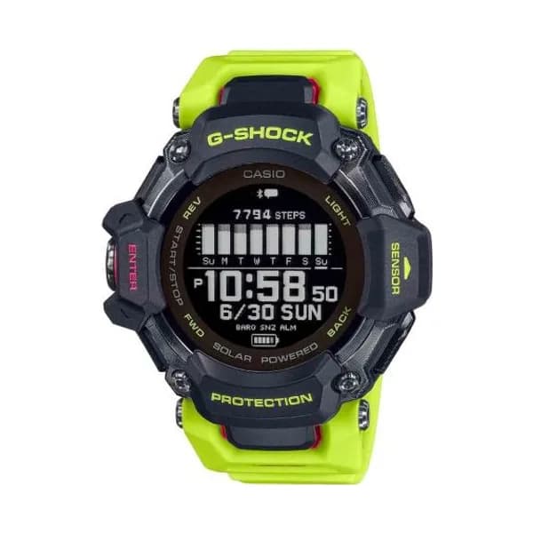 Casio Montre GShock G-Squad - Série GBD-H2000 - Vert Fluo 59.6 x 52.6 mm- GBD-H2000-1A9