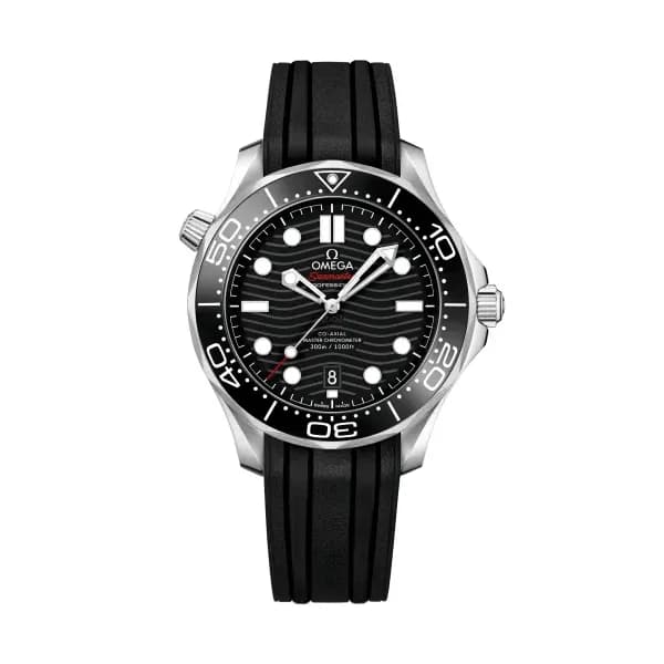 Omega Seamaster 42 mm, acier sur bracelet caoutchouc
