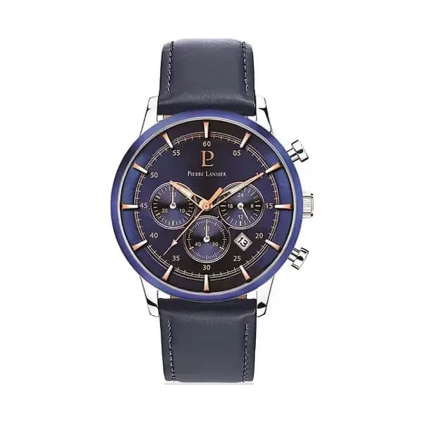 Pierre Lannier Montre Analogique Homme Pierre Lannier Cuir Bleu 224G166 - Cleor