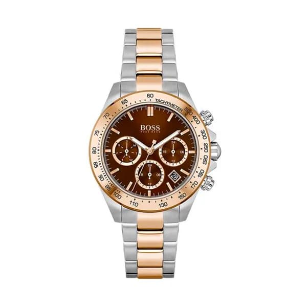 Hugo Boss Montre Boss Collection Sport Lux en Acier Argenté et Doré Rose